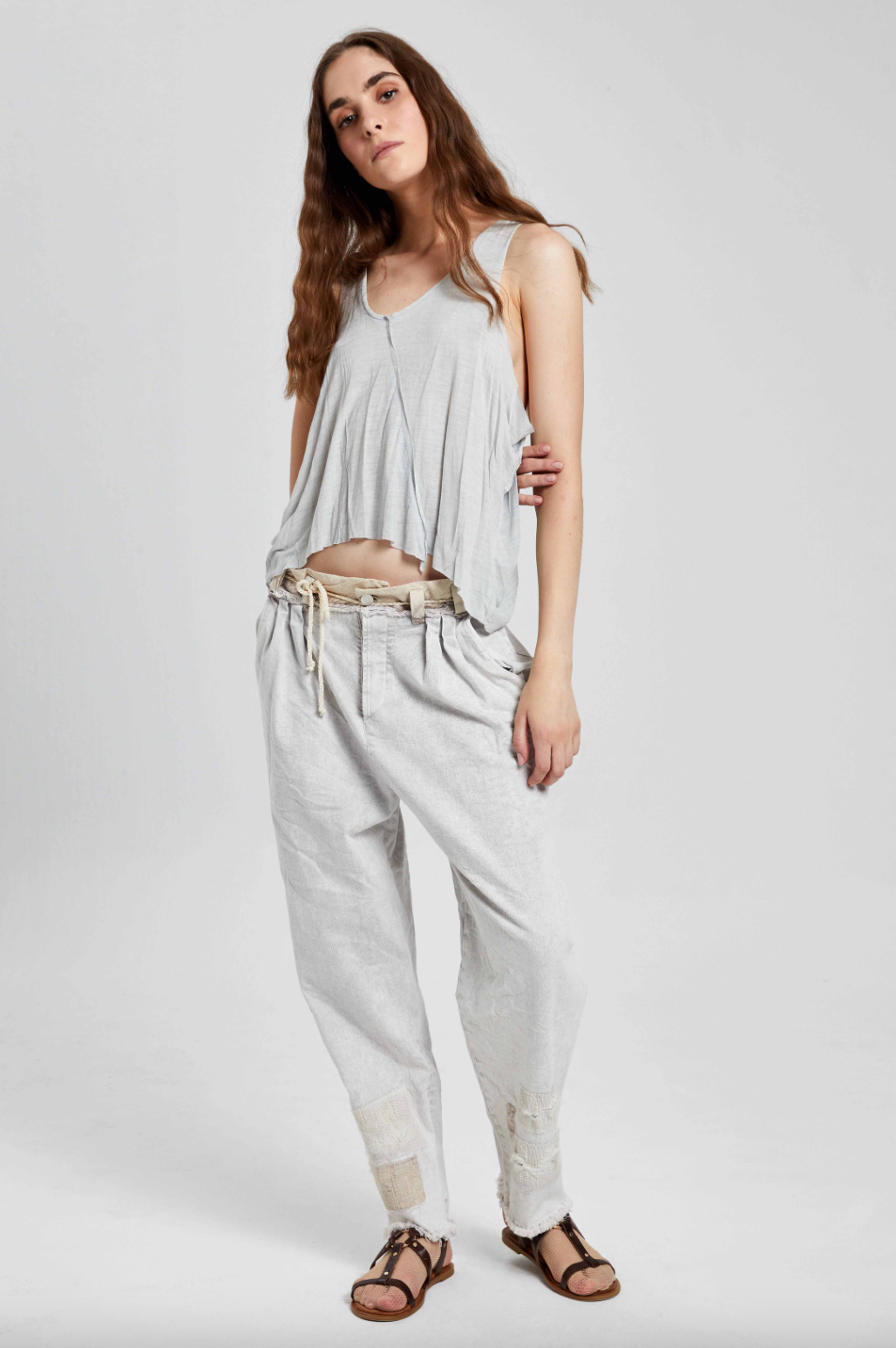 Unisex Vintage Look Jean Pants - Original Silver Grey by Umit Unal | 25 South Boutiques