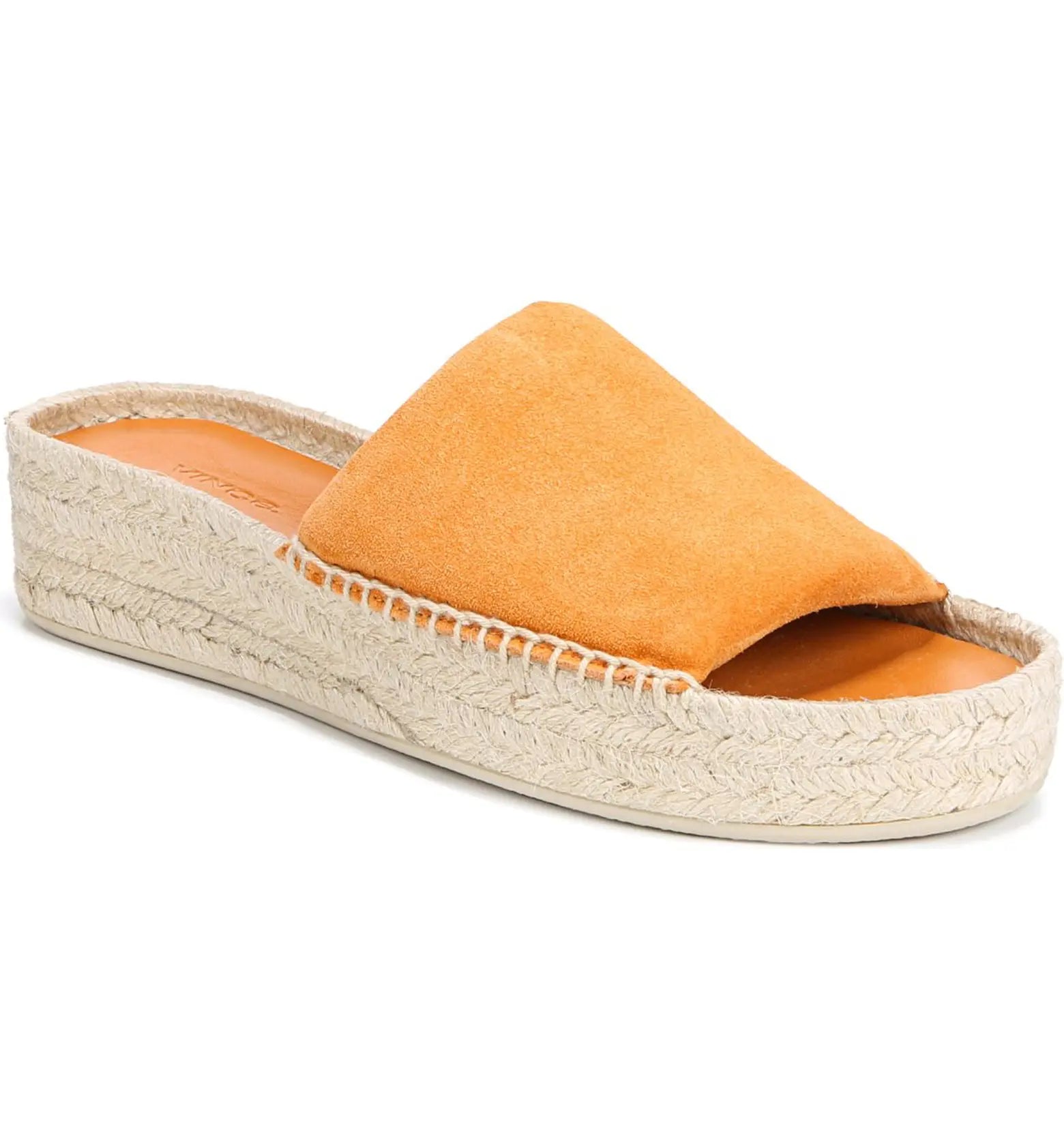 Jesse Suede Slip On Sandal - Burnt Orange by Vince — alternate view