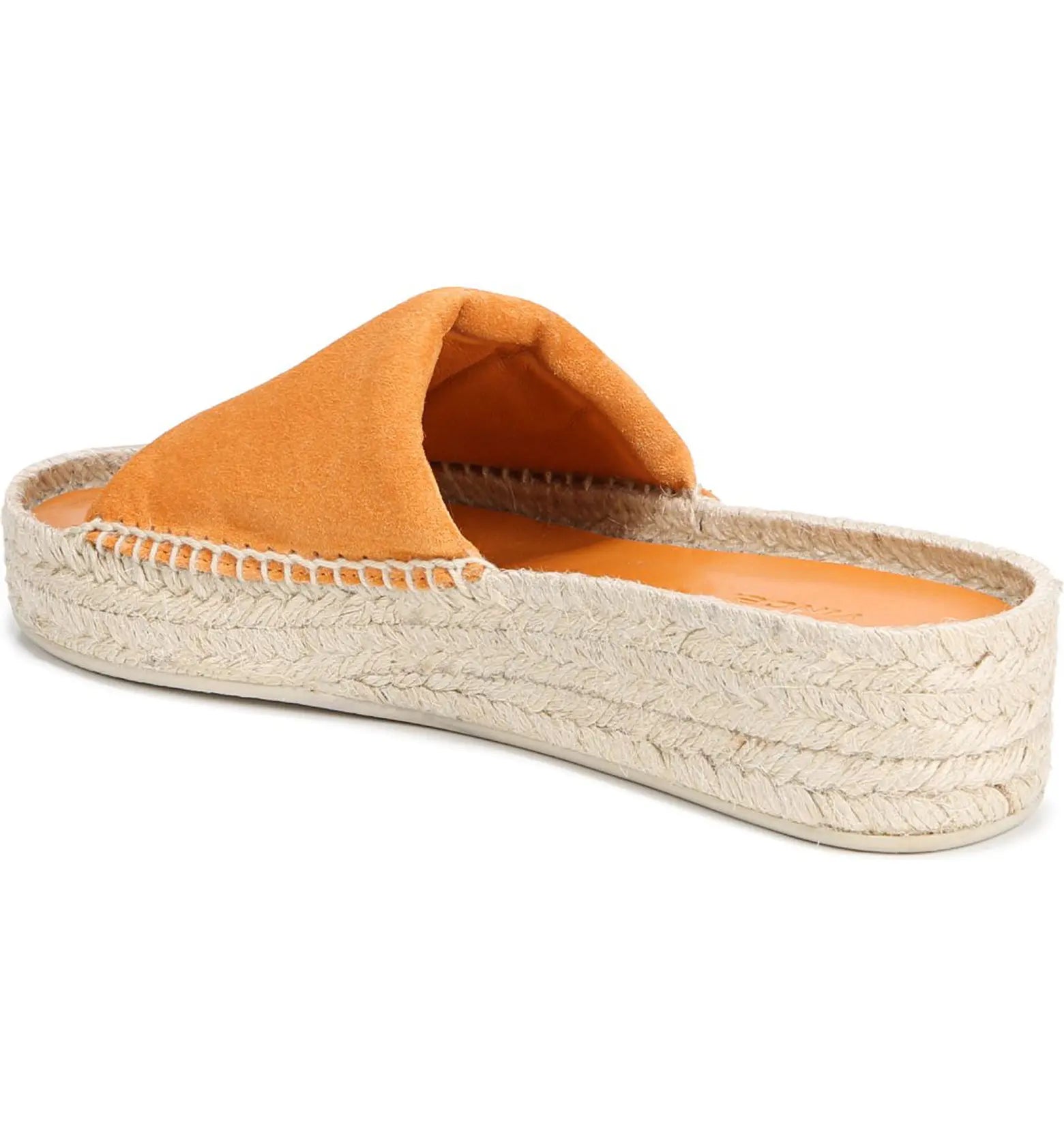 Jesse Suede Slip On Sandal - Burnt Orange by Vince — view 5