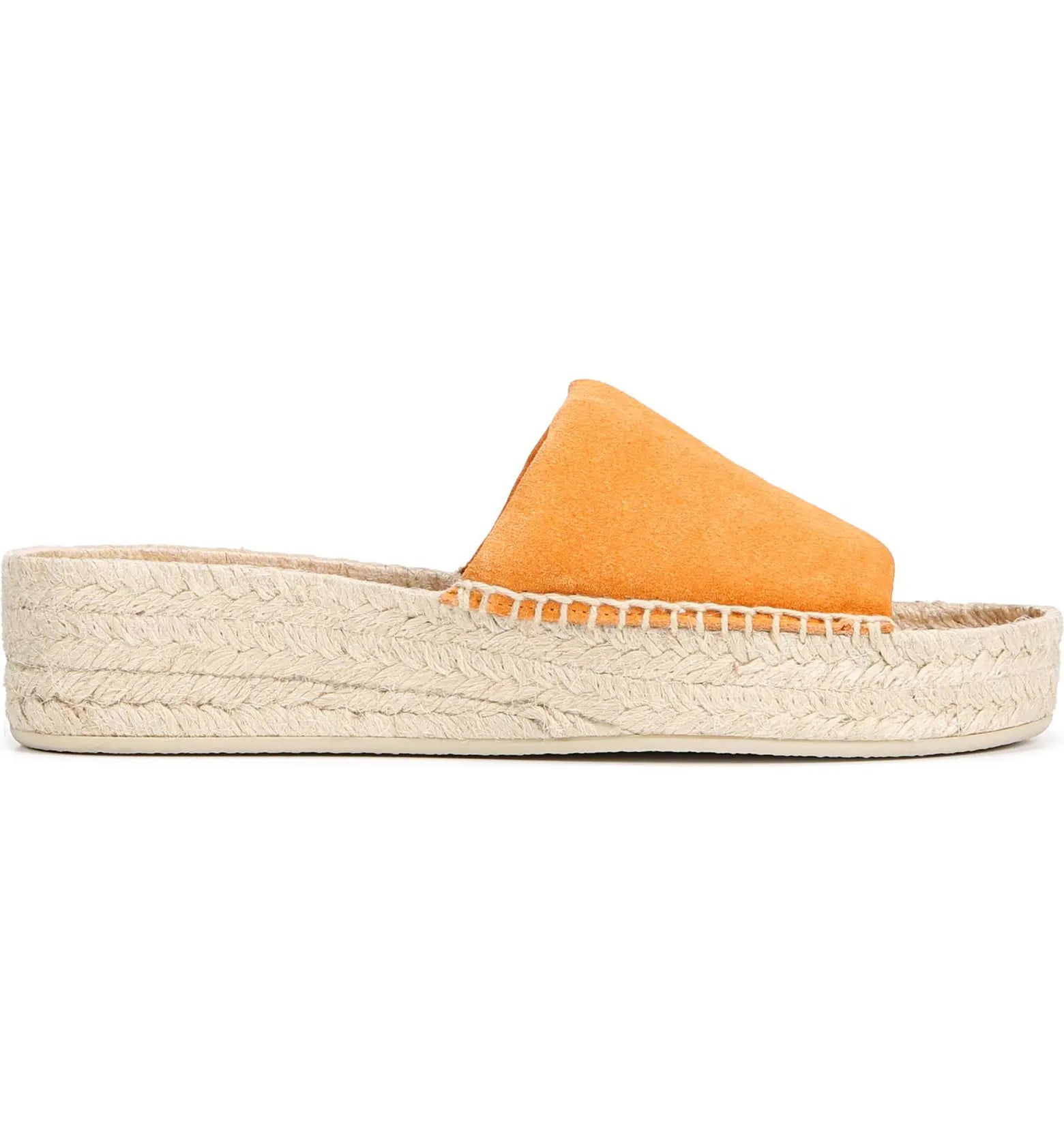 Jesse Suede Slip On Sandal - Burnt Orange by Vince — view 3