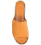 Jesse Suede Slip On Sandal - Burnt Orange by Vince — view 6