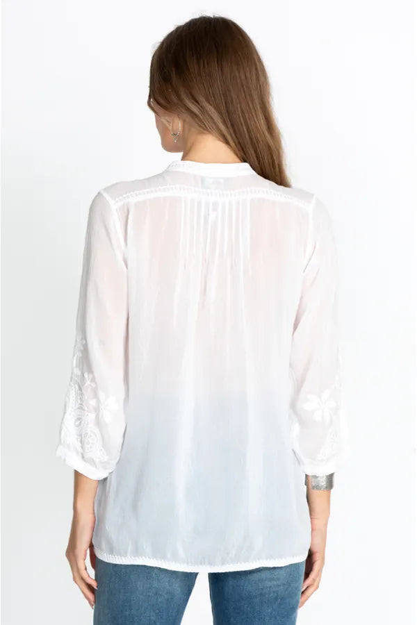 Jeta Blouse - White by Johnny Was — view 5