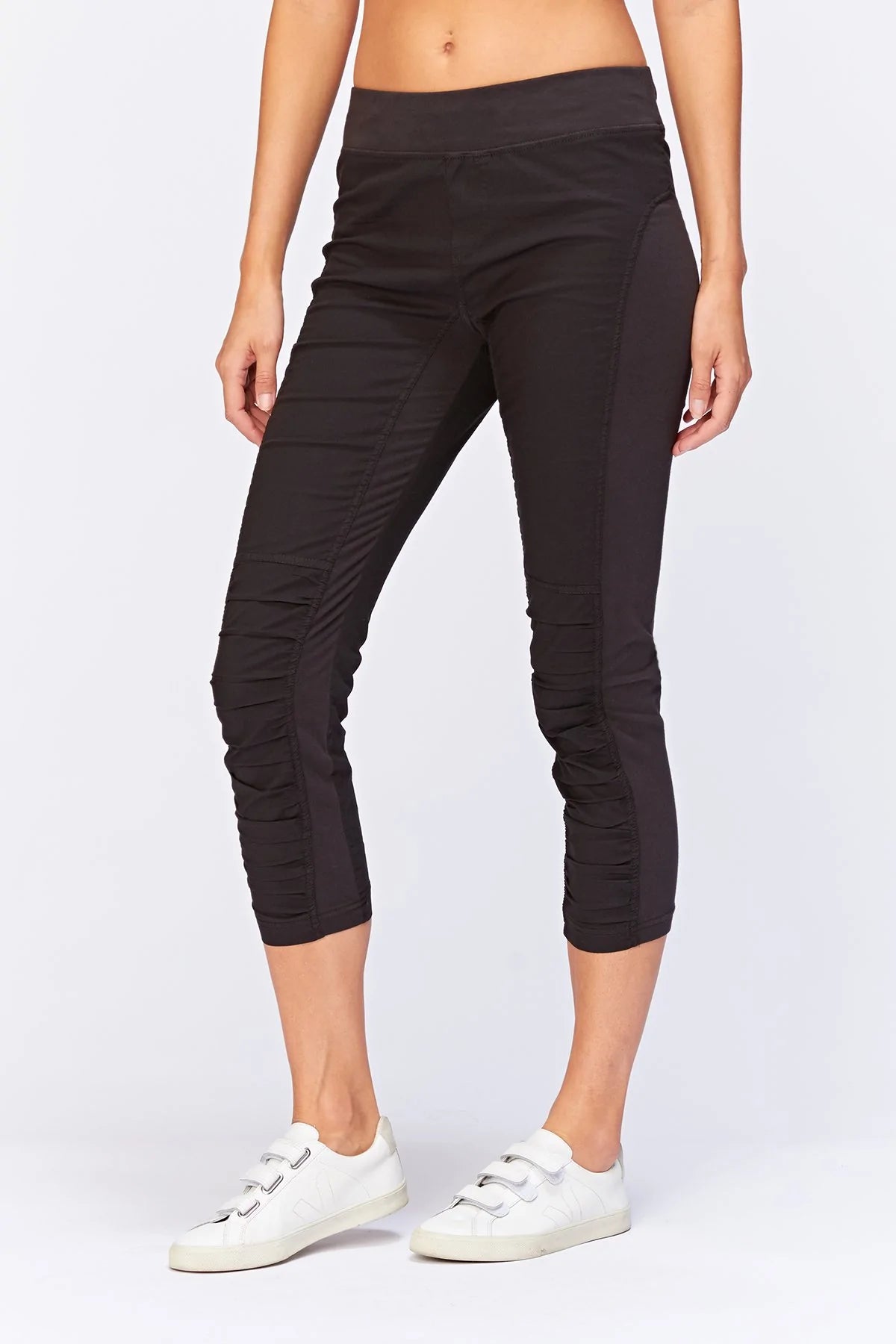 Jetter Crop Legging - Black by XCVI — alternate view
