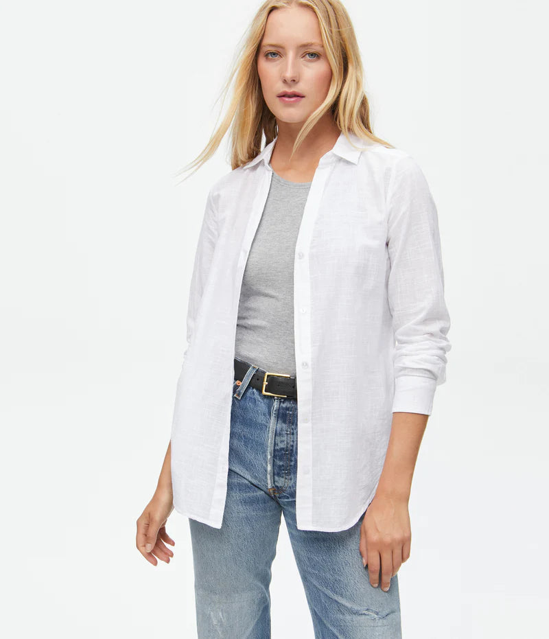 Joanna Button Down - White by Michael Stars | 25 South Boutiques