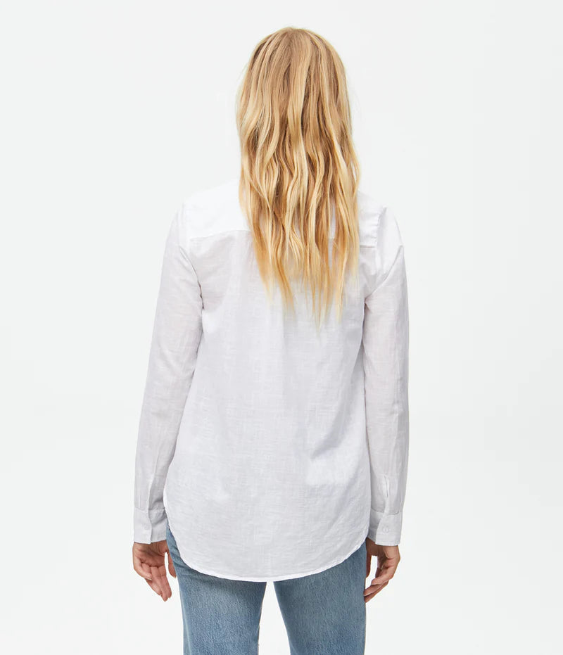 Joanna Button Down - White by Michael Stars — view 3