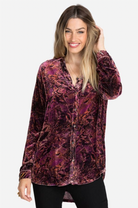 Scarlet Cobra Velvet Oversized Shirt - Multi by Johnny Was — view 3