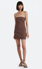 Karina Strapless Mini Dress - Chocolate by Bec & Bridge | 25 South Boutiques