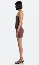 Karina Strapless Mini Dress - Chocolate by Bec & Bridge — view 3