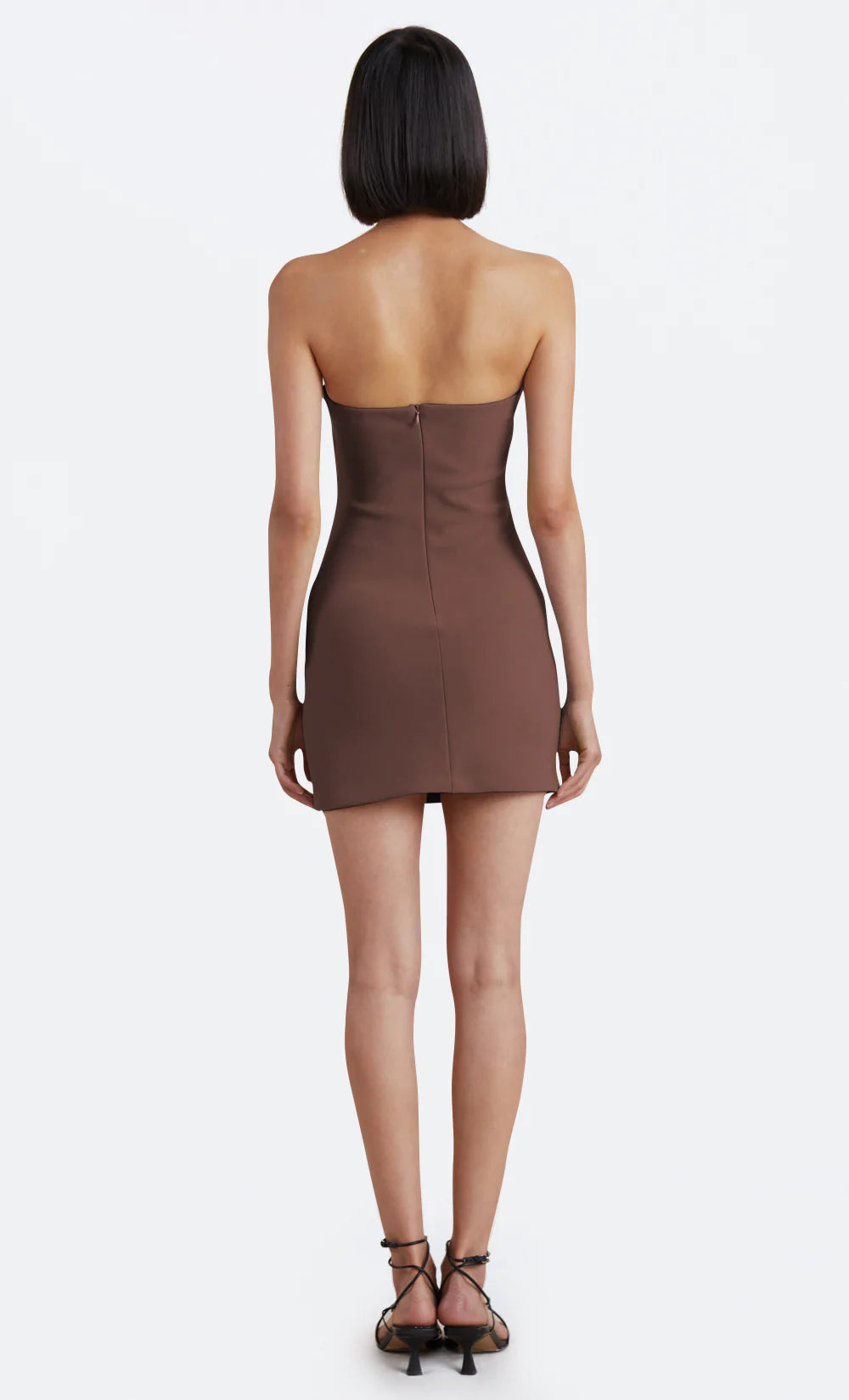 Karina Strapless Mini Dress - Chocolate by Bec & Bridge — view 4