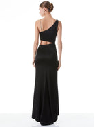 Karoline Chain Strap Cutout Gown - Black by Alice & Olivia — alternate view