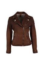 Karyn Leather Jacket - Coffee by Mauritius | 25 South Boutiques
