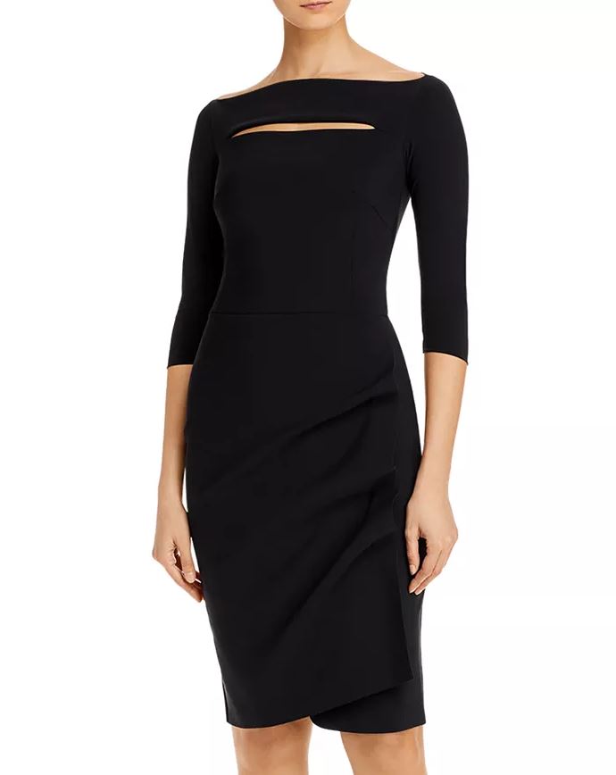 Kate Boatneck Sheath Dress - Black by Chiara Boni — alternate view