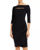 Kate Boatneck Sheath Dress - Black by Chiara Boni — alternate view