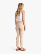 The High Waisted Looker Ankle Fray - Khaki by MOTHER — view 3