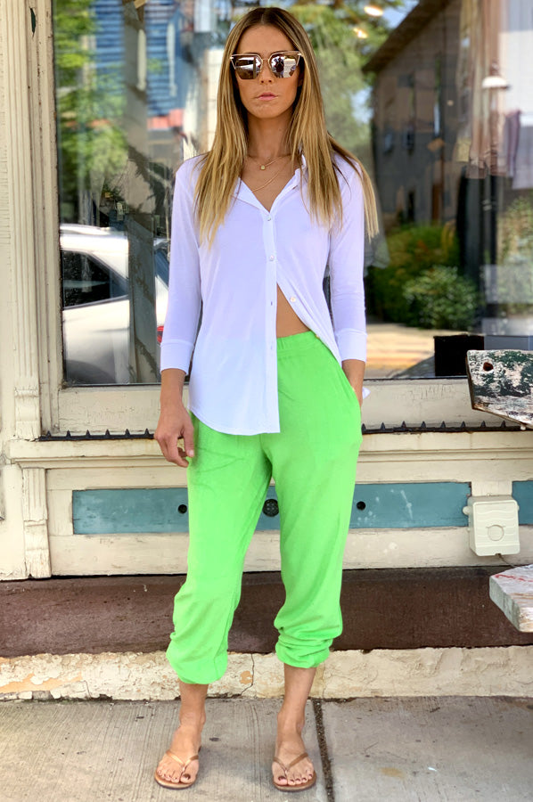 Luna Jogger Loop Terry - Kiwi by Southcott | 25 South Boutiques