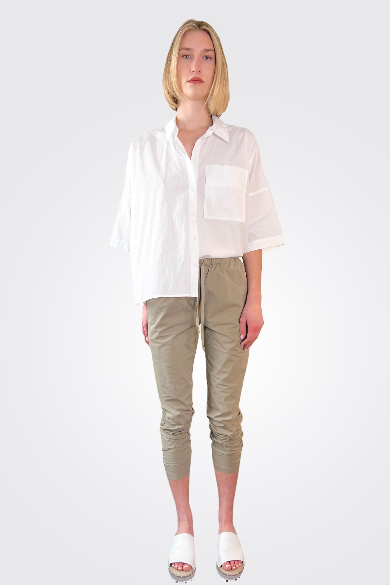 Cotton Tapered Pants - Vintage Khaki by Kristensen | 25 South Boutiques