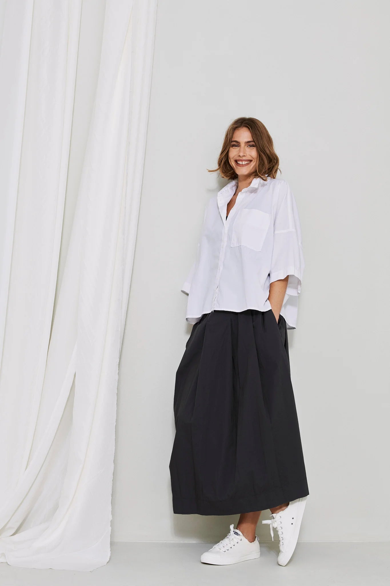 Cotton Pocket Shirt - Optic White by Kristensen — view 4