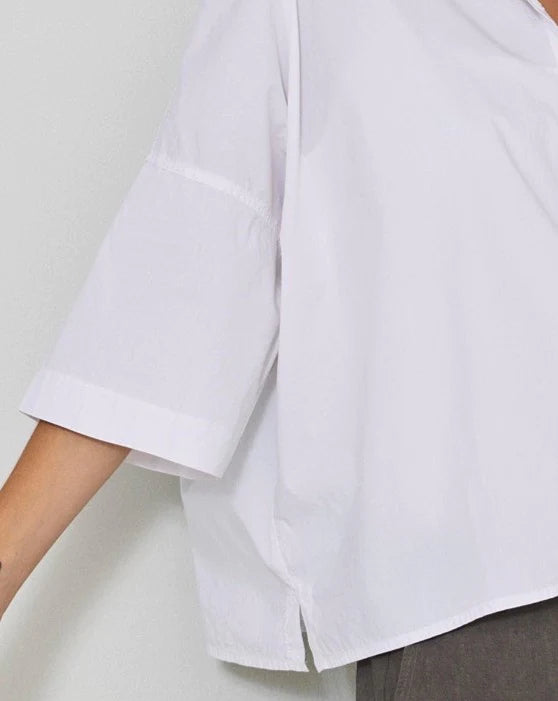 Cotton Pocket Shirt - Optic White by Kristensen — view 5