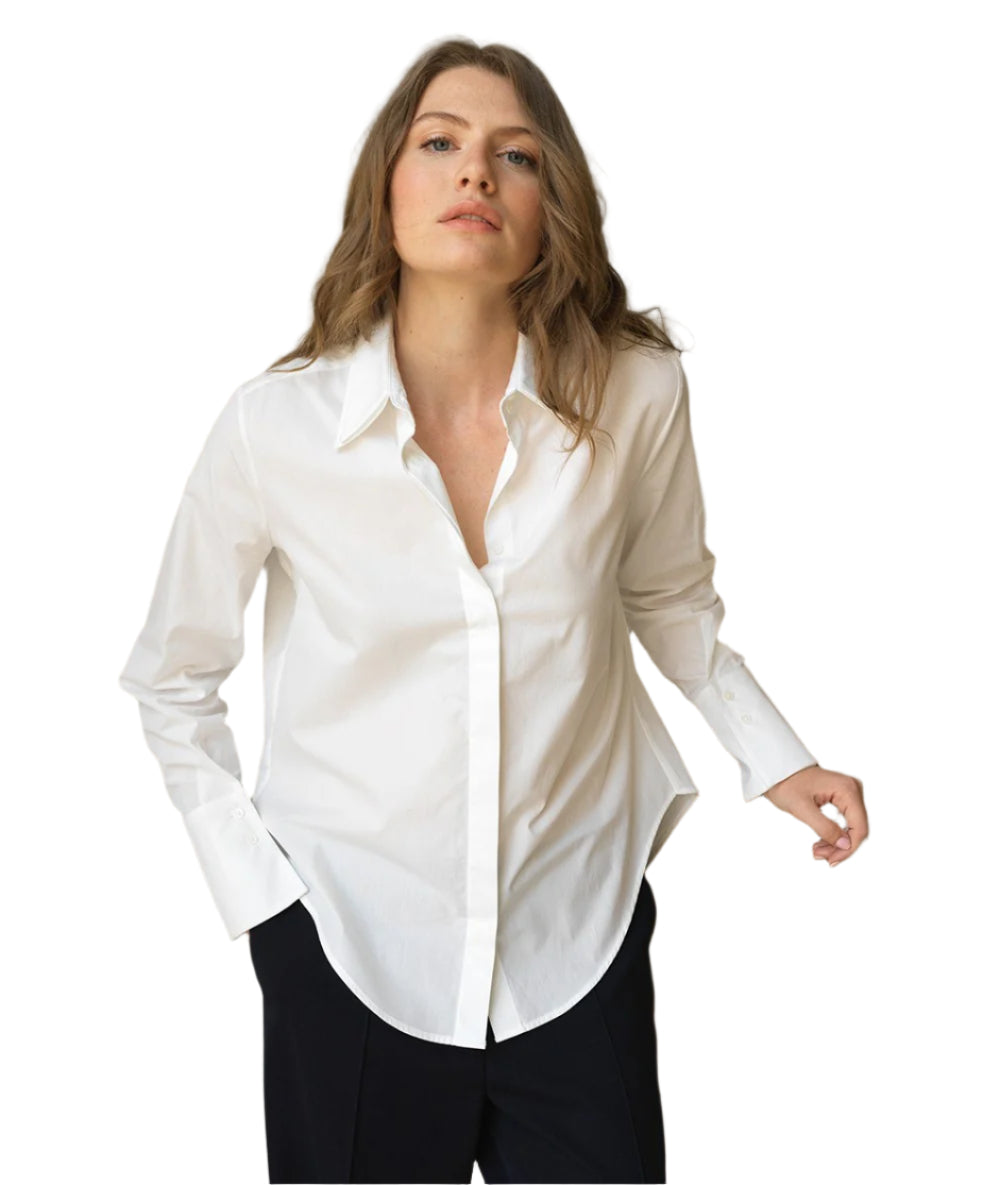 Kirstie Shirt - Optic White by Hana San | 25 South Boutiques