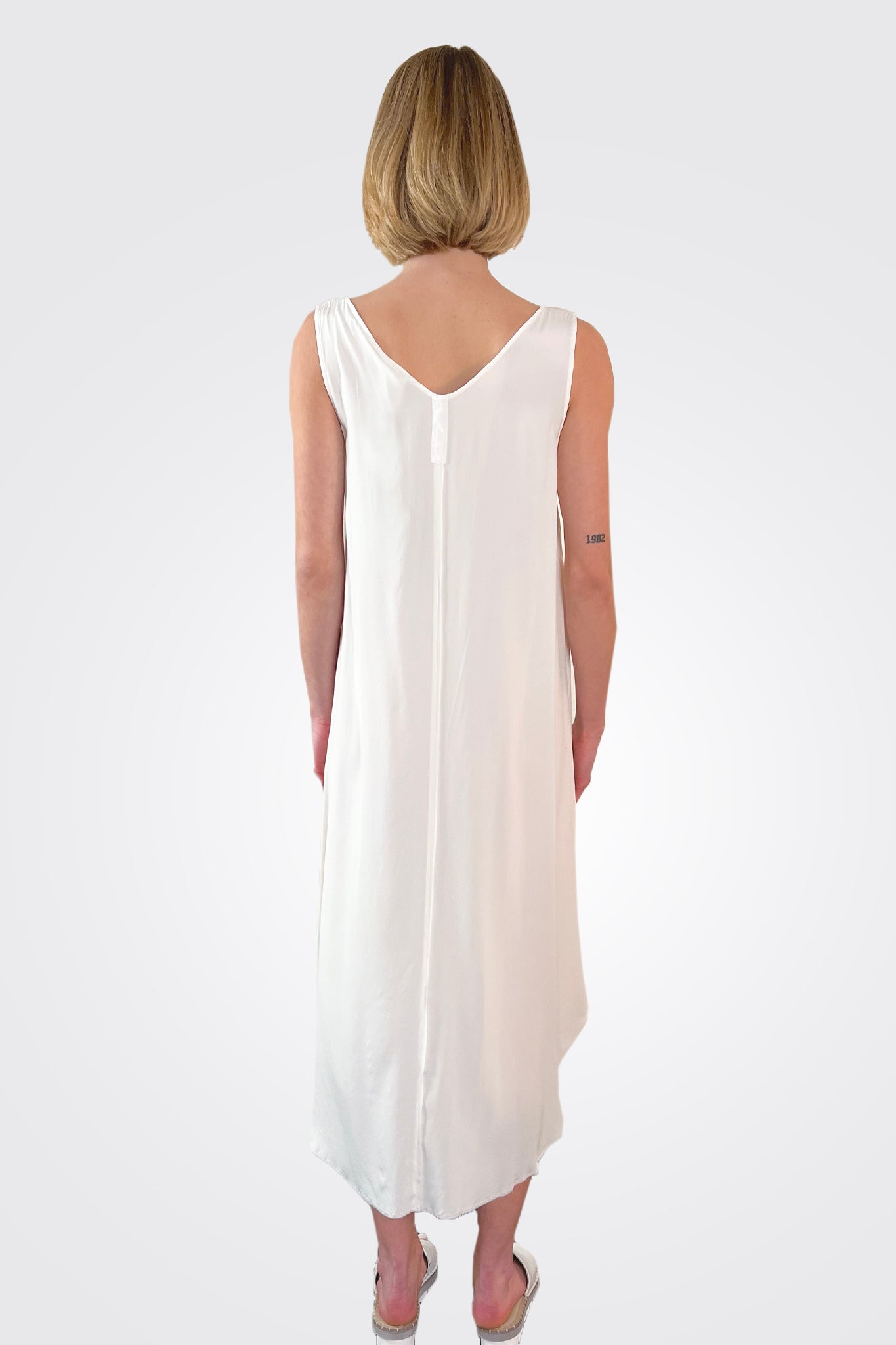 Silk Satin Dress - Natural by Kristensen — alternate view