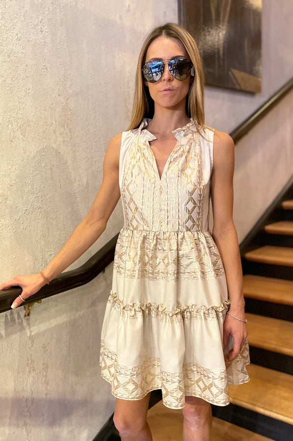 Sleeveless Dress - Off White by Lace — alternate view