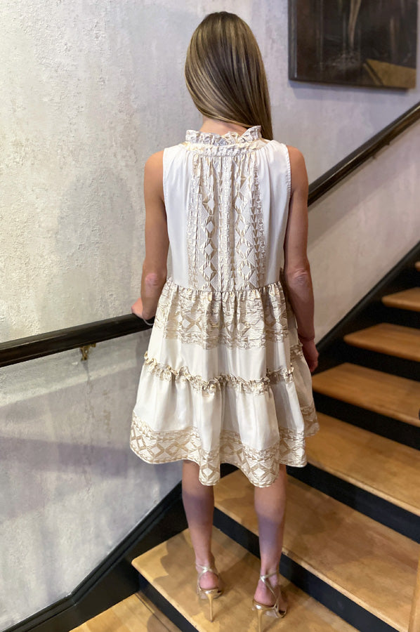 Sleeveless Dress - Off White by Lace — view 3
