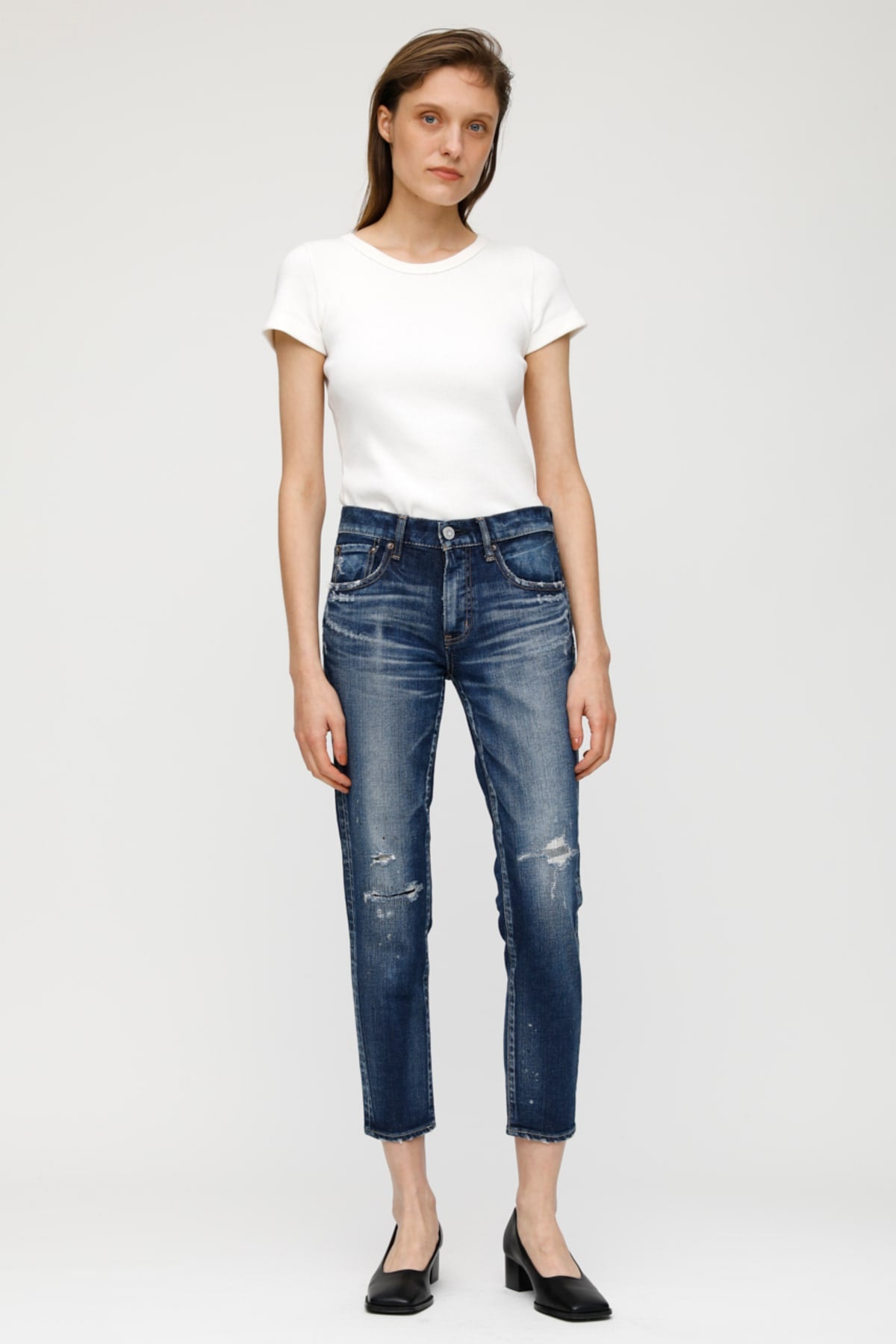 MV Lancaster Skinny Jeans - Dark Blue by Moussy — view 3
