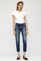 MV Lancaster Skinny Jeans - Dark Blue by Moussy — view 3