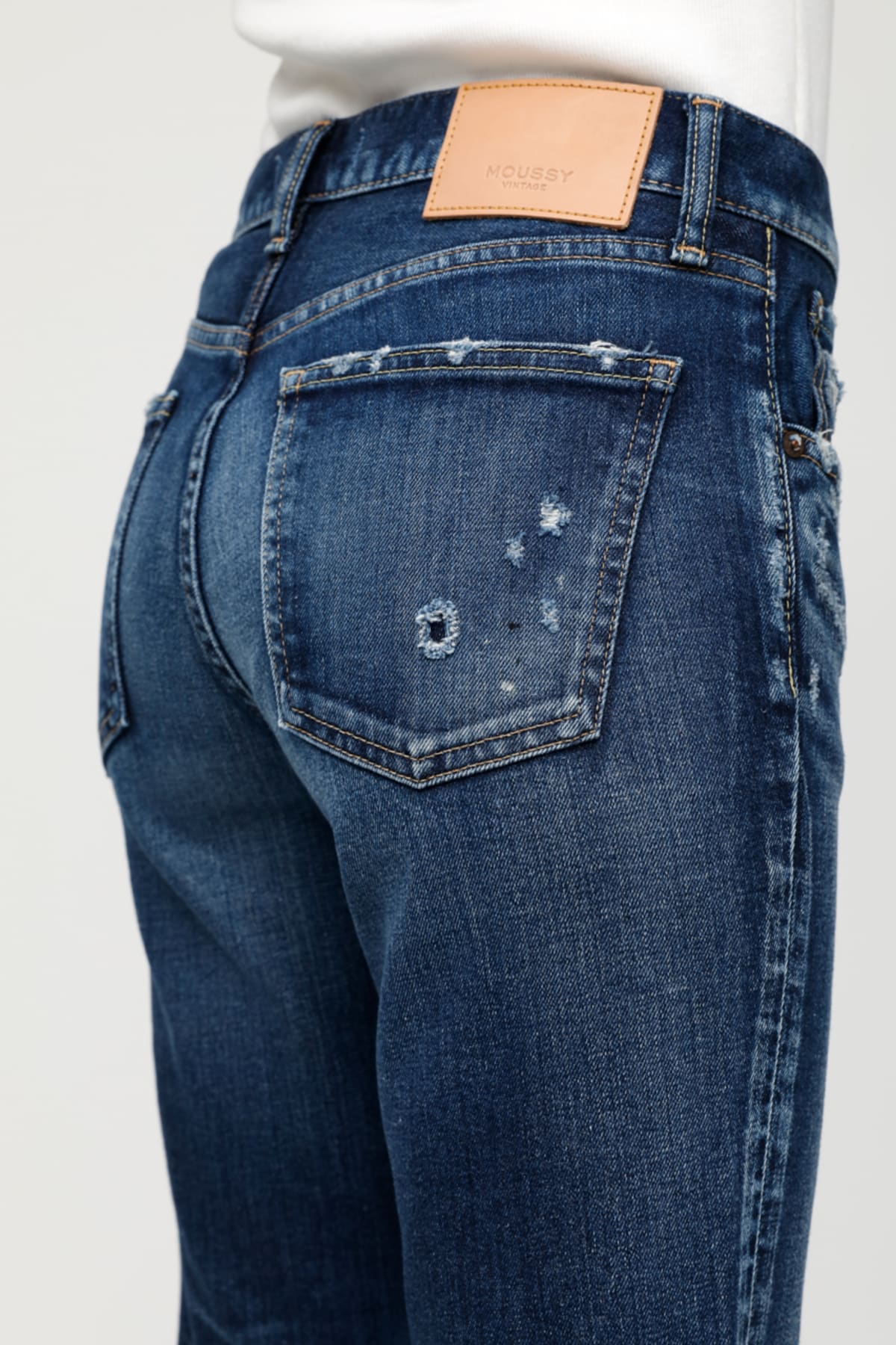 MV Lancaster Skinny Jeans - Dark Blue by Moussy — view 7