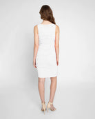 Stretch Scoop Neck Lauren Dress - White by Nicole Miller — alternate view
