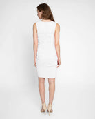 Stretch Lauren Sheath Dress - White by Nicole Miller — alternate view