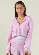 Supersoft Terry Zip Up Hoodie - Pink Lavender by Monrow | 25 South Boutiques