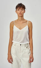 Layla Silk Cami - Bright White by Equipment | 25 South Boutiques