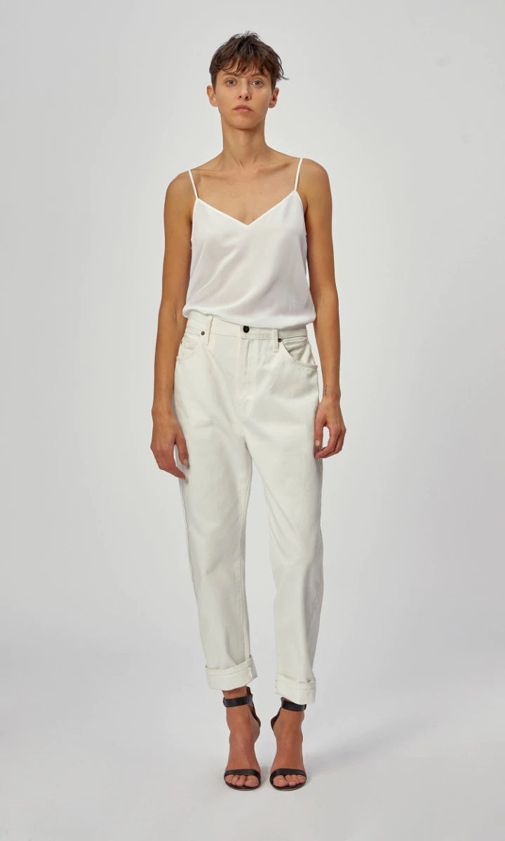 Layla Silk Cami - Bright White by Equipment — alternate view