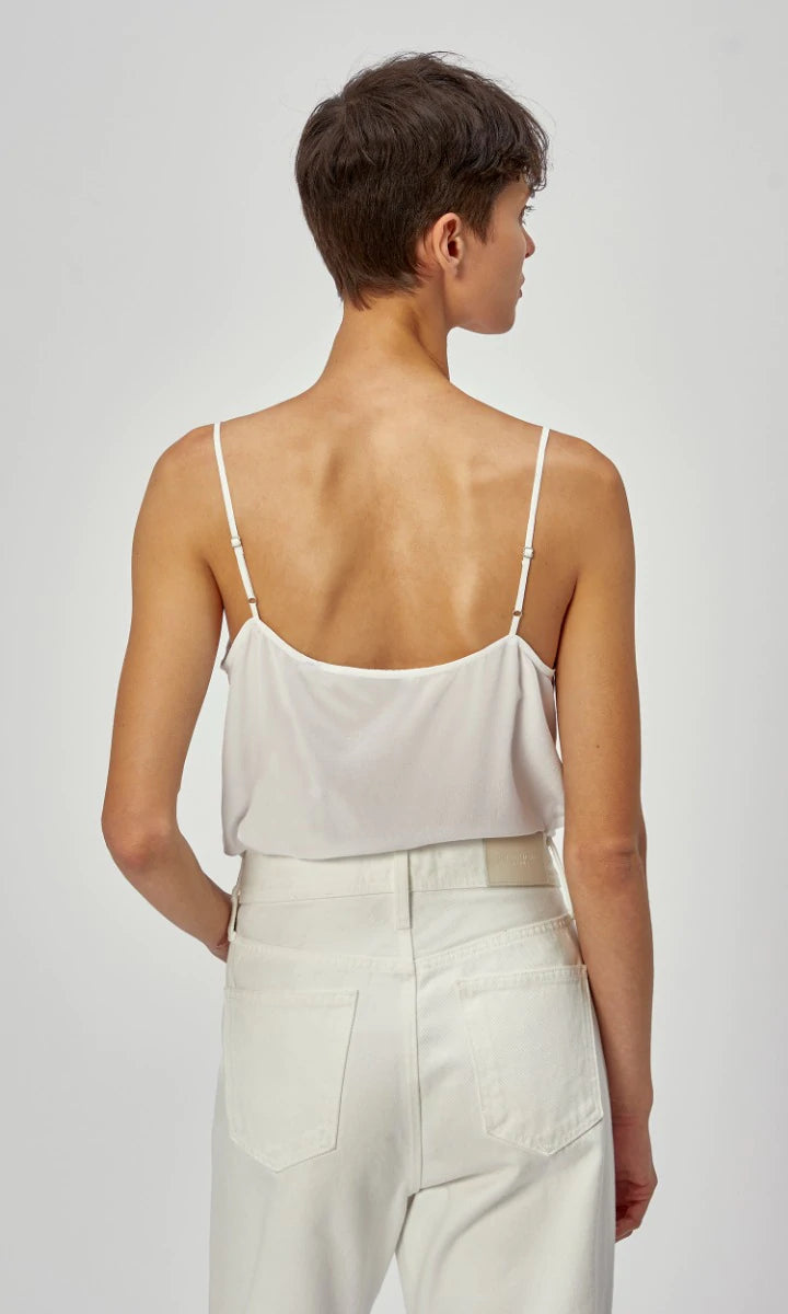 Layla Silk Cami - Bright White by Equipment — view 4
