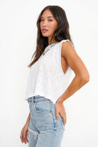 Lead On Tie Back Tee - White by Project Social T — view 4