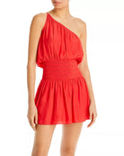 Leah One Shoulder Mini Dress - Grenadine by Ramy Brook — alternate view