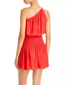 Leah One Shoulder Mini Dress - Grenadine by Ramy Brook — view 4