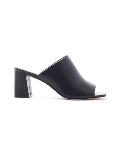 Mila Peep Toe Mule - Black by Rachel Zoe — alternate view