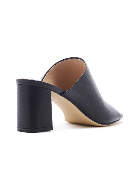 Mila Peep Toe Mule - Black by Rachel Zoe — view 3
