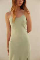 Lennon Midi Dress - Sage Green by Deluc — view 4