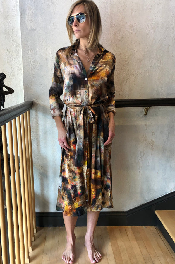 Button Up Shirt Dress - Leo by Unbreakable Evolution — view 3