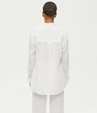 Leo Button Down Top - White by Michael Stars — view 3