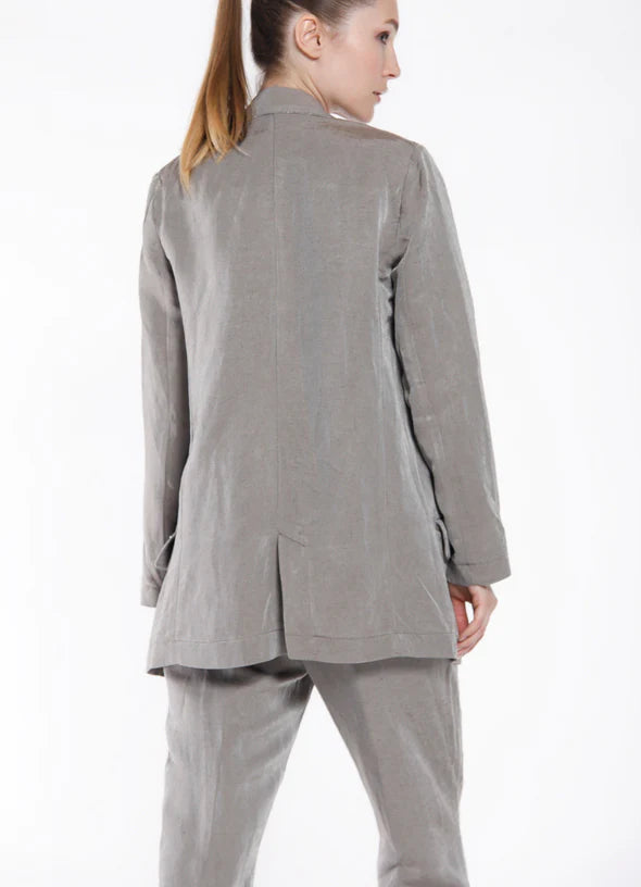 Letizia Long Blazer - Dark Brown by Masons — alternate view
