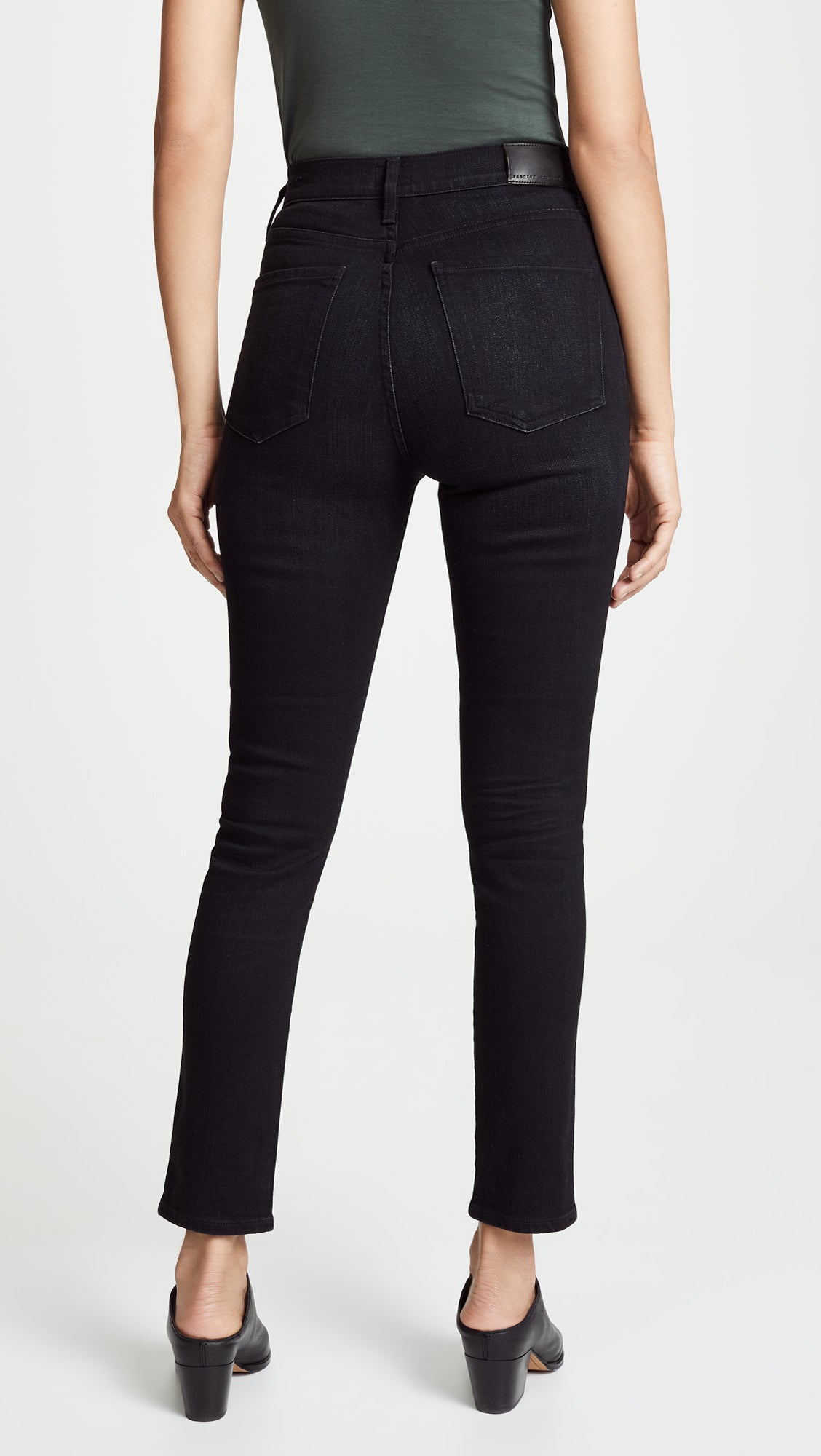 Olivia Exposed Fly High Rise Skinny Ankle - Licorice by Citizens of Humanity — alternate view