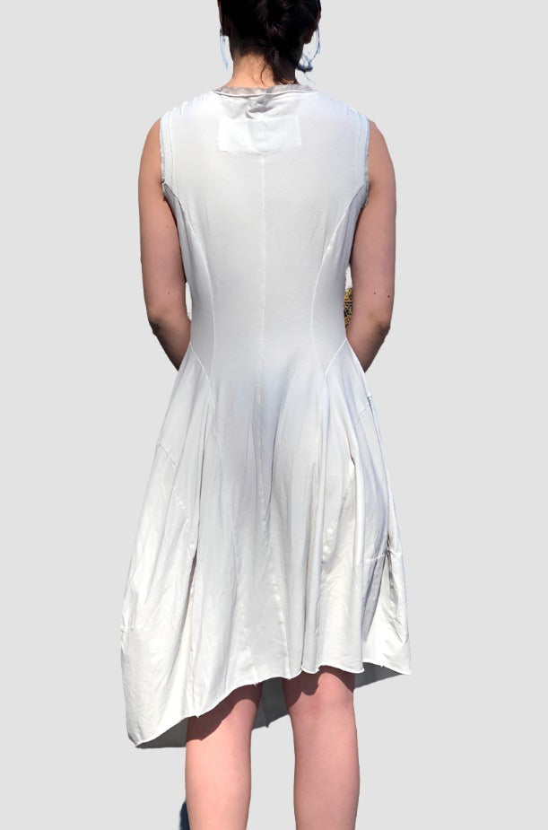 Sleeveless Midi Dress - Light Grey by Rundholz — alternate view