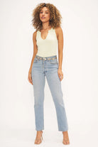 Madly Rib Notch Tank - Lime Cream by Project Social T — view 5