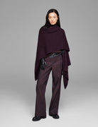 Chloe Stretch Linen Pants - Plum by Sarah Pacini — view 3