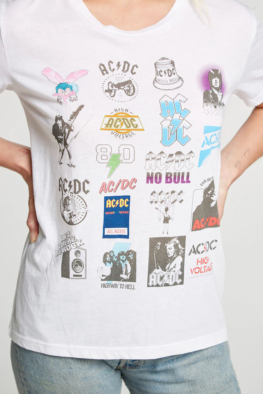 AC/DC Logo Collage - White by Chaser — alternate view