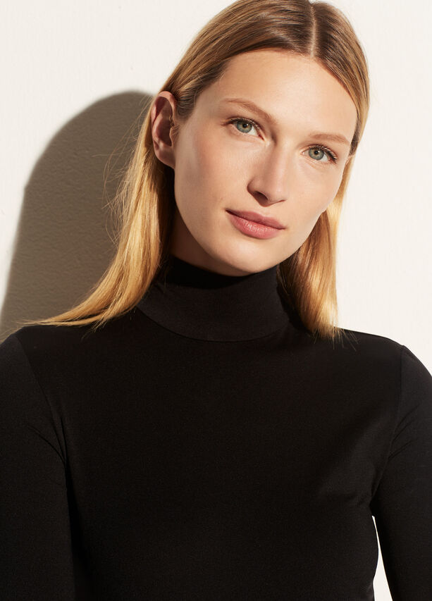 Long Sleeve Turtleneck - Black by Vince — alternate view